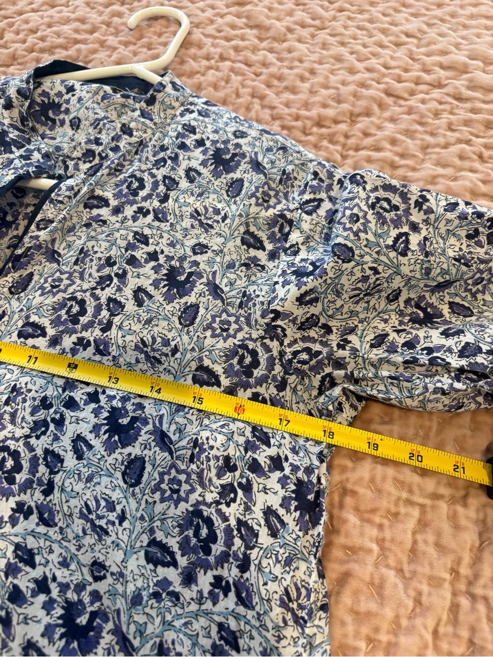 Beautiful Dolma Women’s Blue Floral Tunic/mini dress Size Medium - Picture 11 of 12